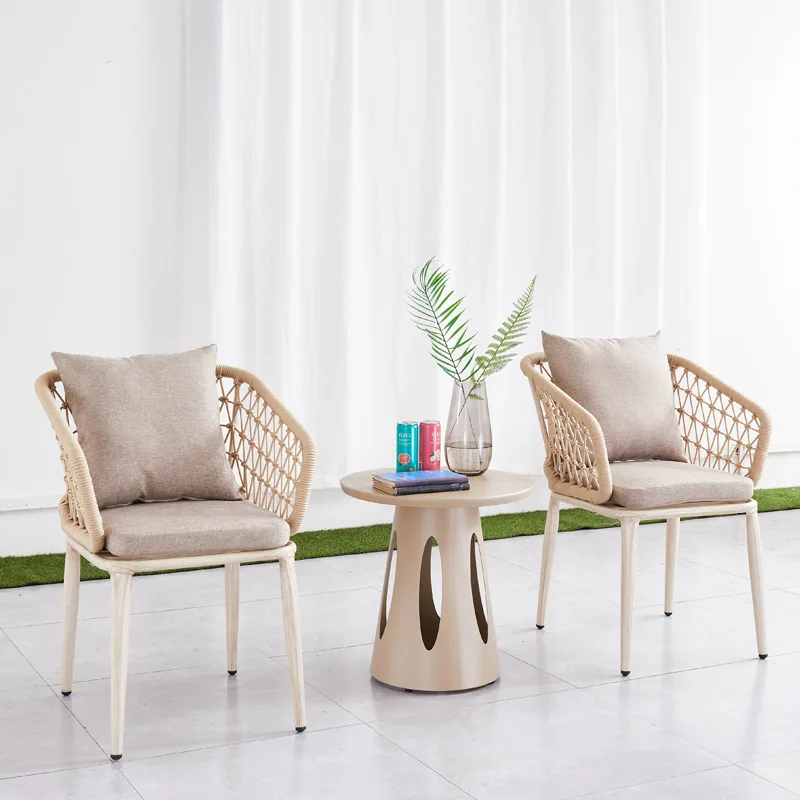 TW-C20 Outdoor Furniture Restaurant Aluminum Rope Dining Armchair