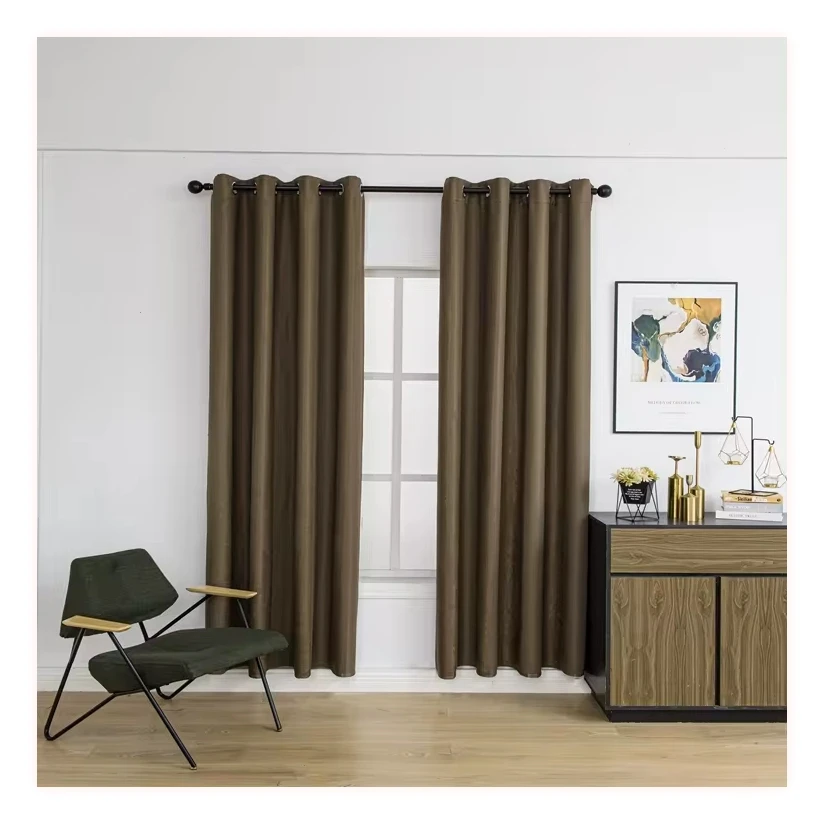 Factory wholesale high quality polyester stripe full blackout jacquard curtain for Living Room