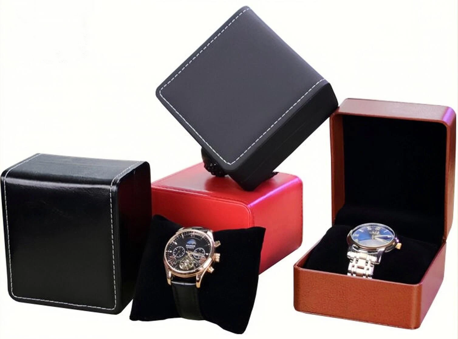 Fashion High Quality Designer Boxes For Watches  Ladies Watch Set Box Gift Multiple Color Jewelry Set With Leather Box Watch