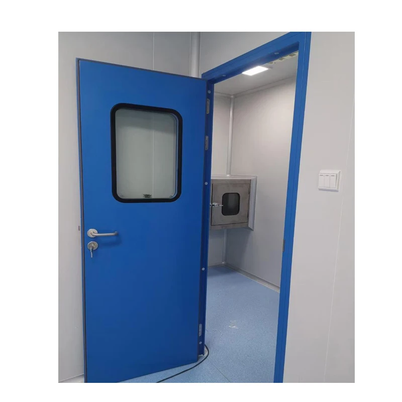 Automatic clean room door with motor mechanism and automatic swing door