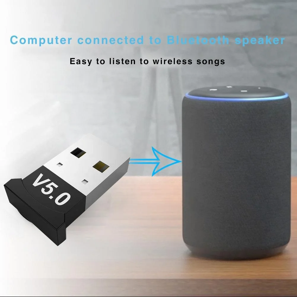Mini USB Adapter True V5.0 Bluetooth Receiver Wireless Mini USB Bluetooth Dongle Receiver For Laptop Mouse Keyboard Accessories