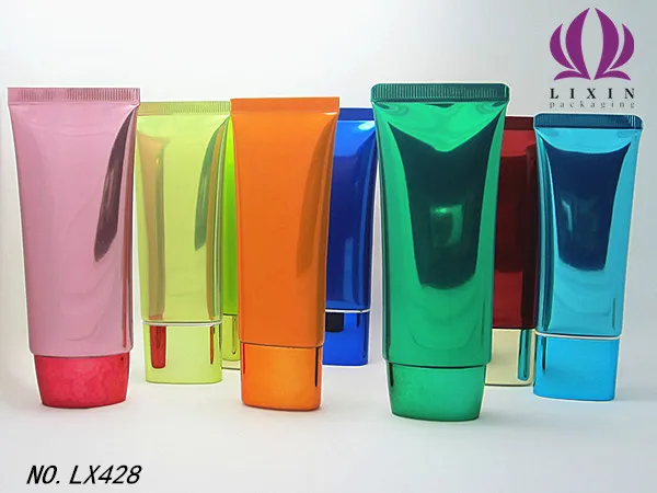 
150g 150ml electroplating flat tube glossy flat oval slimming cream body lotion cosmetic packaging tube 