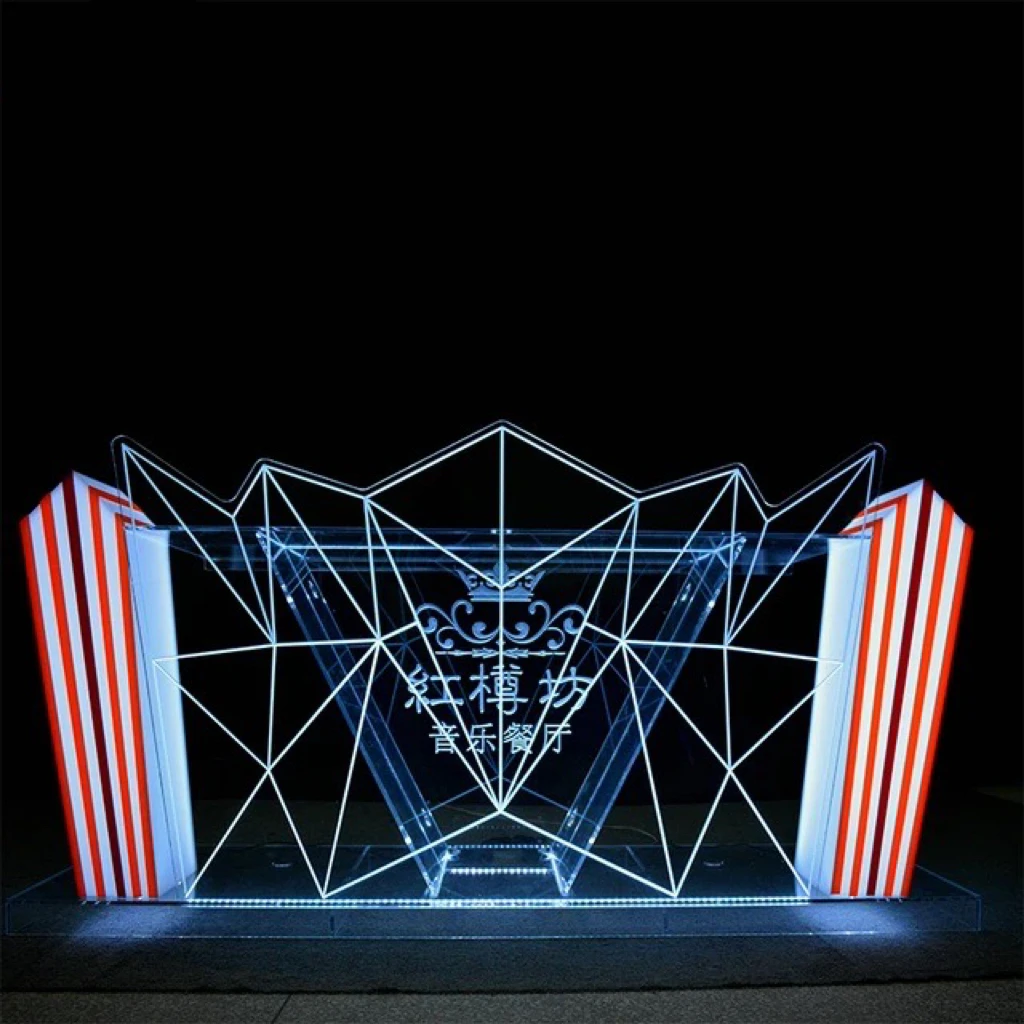 Acrylic DJ table Disc Table KTV Bar DJ Mixer Nightclub LED Lighting Dance Table Colorful Lighting Counter