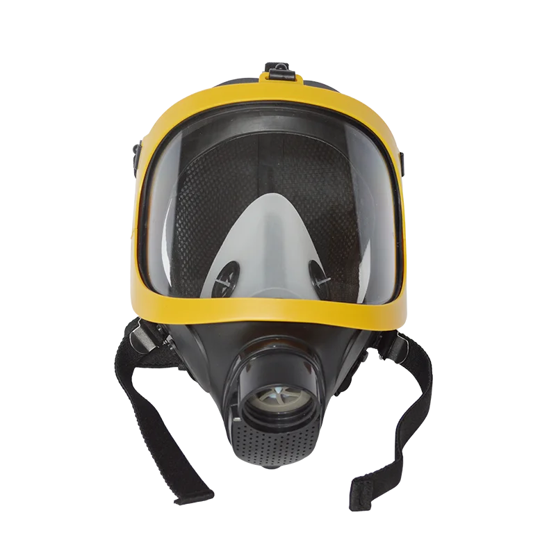 Fireman Chemical Protection customizable full face silicon gas mask for firefighting chemical industry mine