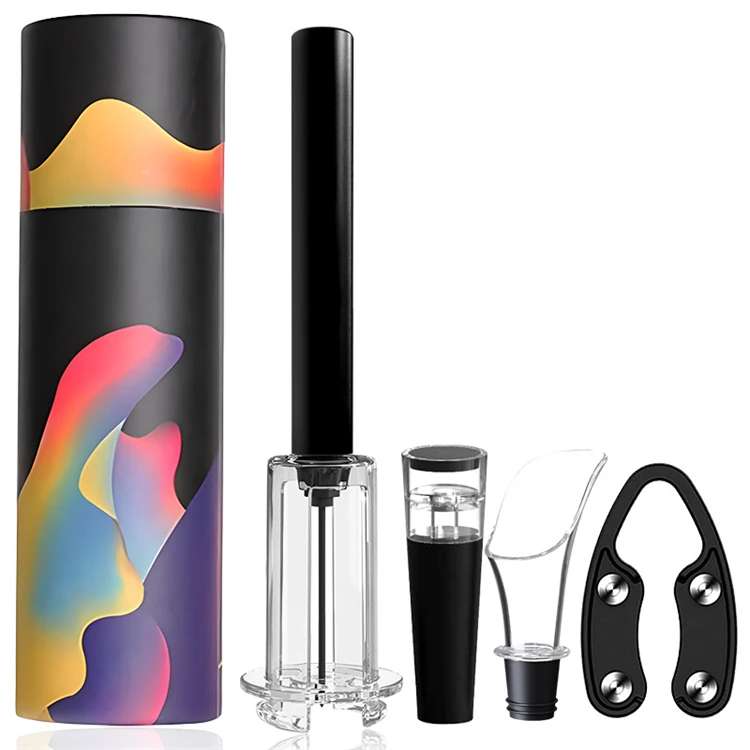 WELLFLYER Factory Supply Corkscrew Aluminum Alloy Wine Opener with Gift Box Air Pressure Wine Opener