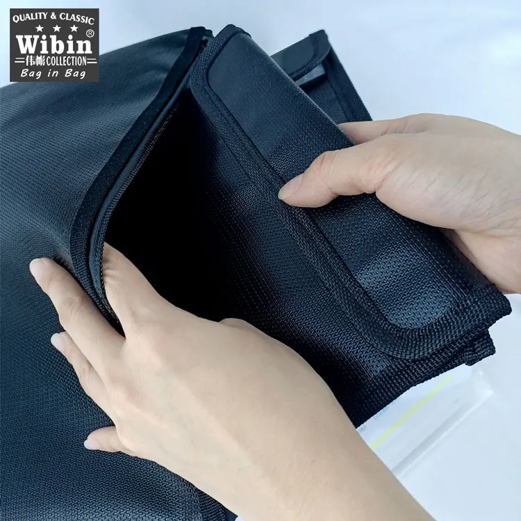 2022 New Style Fire Proof Water Resistant Document Bag with zipper Silicone Coated fiberglass Envelope Pouch fireproof bags