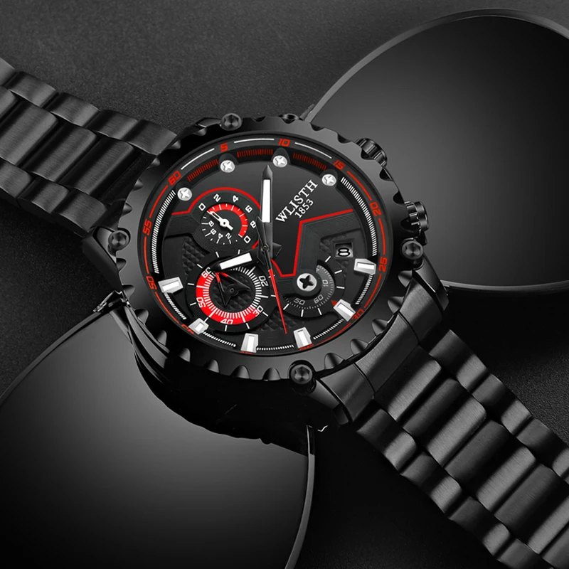 Super Popular men`s Watch Luxury Stainless Steel Band Waterproof  Quartz Wristwatch Gift Watches For men reloj