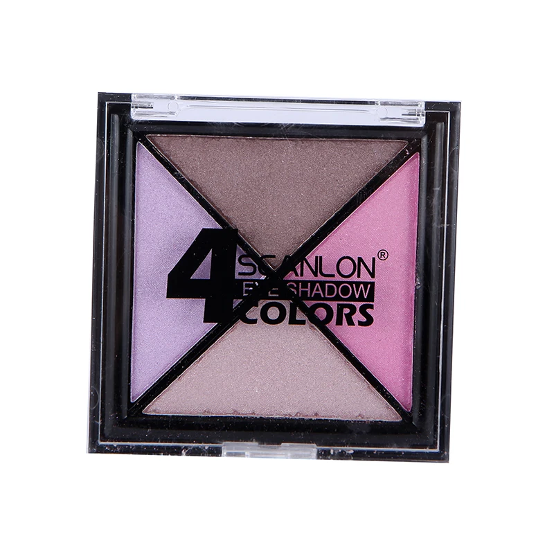 Custom Professional Eyeshadow Pigment 4 Colors Mixed Purple Muslim Vegan Mineral Eye Shade Shimmer Eyeshadow Palette OEM