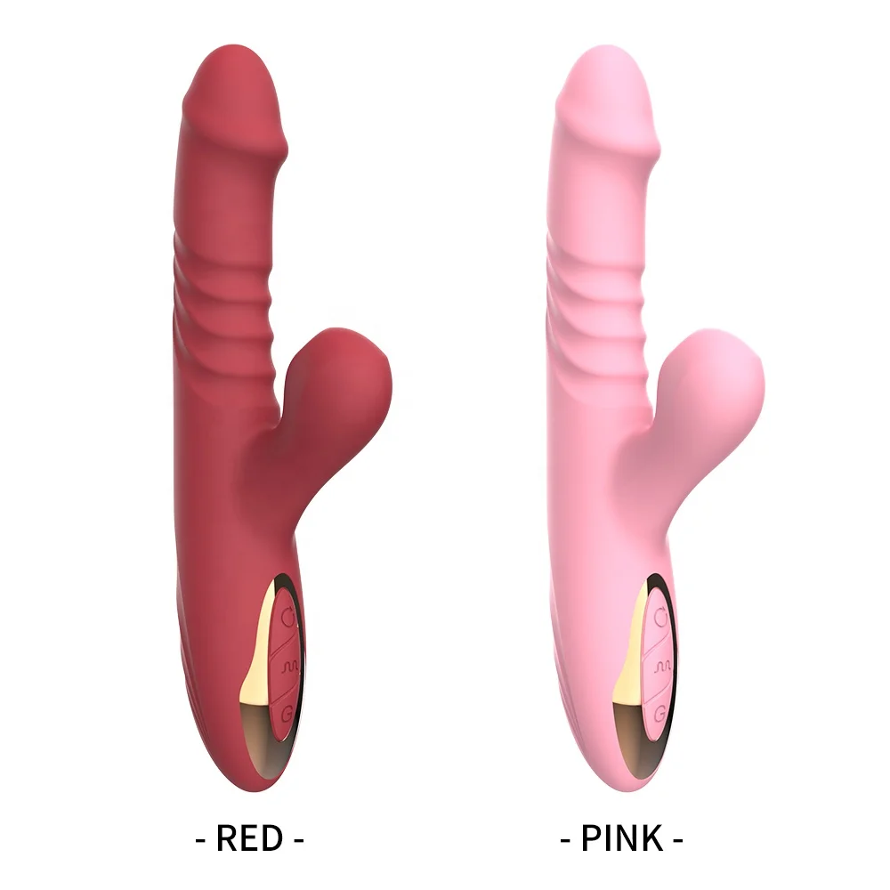 Manufacturer 3 in 1 rabbit dildo massager toy g-spot clitoral vibrator women sucking vibrator thrusting vibrator