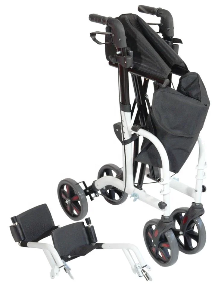 TONIA Aluminum Wheelchair Two In One Function Rollator With Reversible Backrest  TRA08