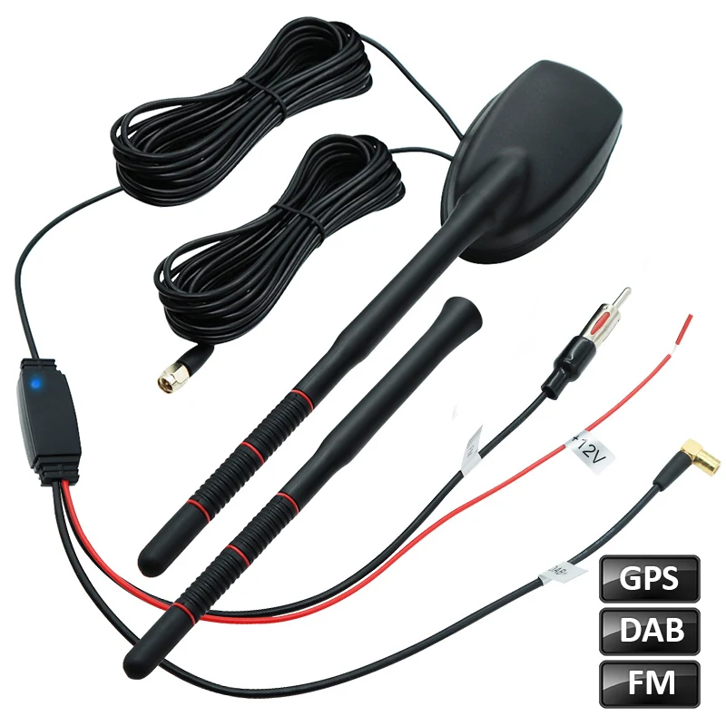 High quality High gain 20dB GPS FM AM DAB Automotive antenna Tape amplifier Radio Vehicle roof antenna