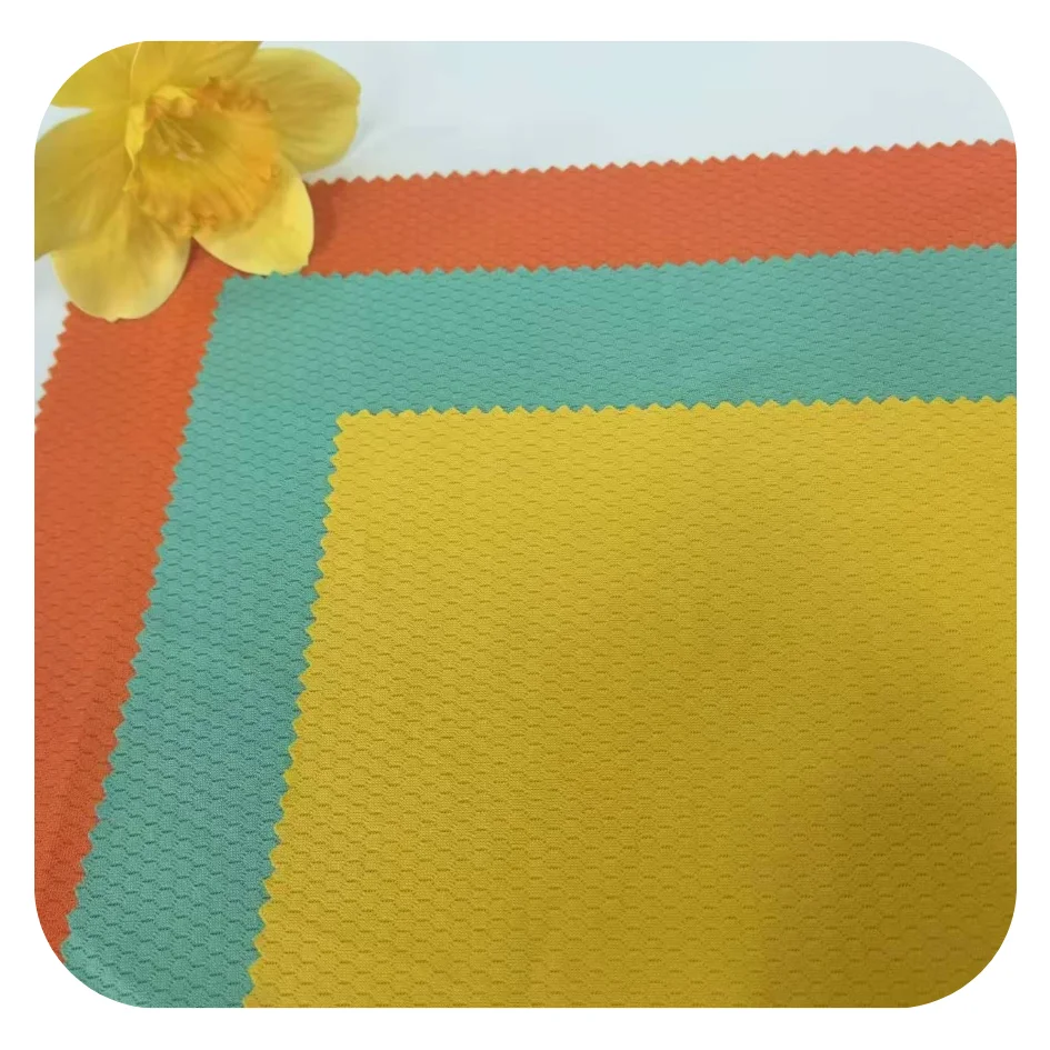 MY Knit Polyester Soccer Mesh Fabric Wicking Fabric Quick-Dry  Jacquard Knitting  Fabric  for Sportswear and T-shirts