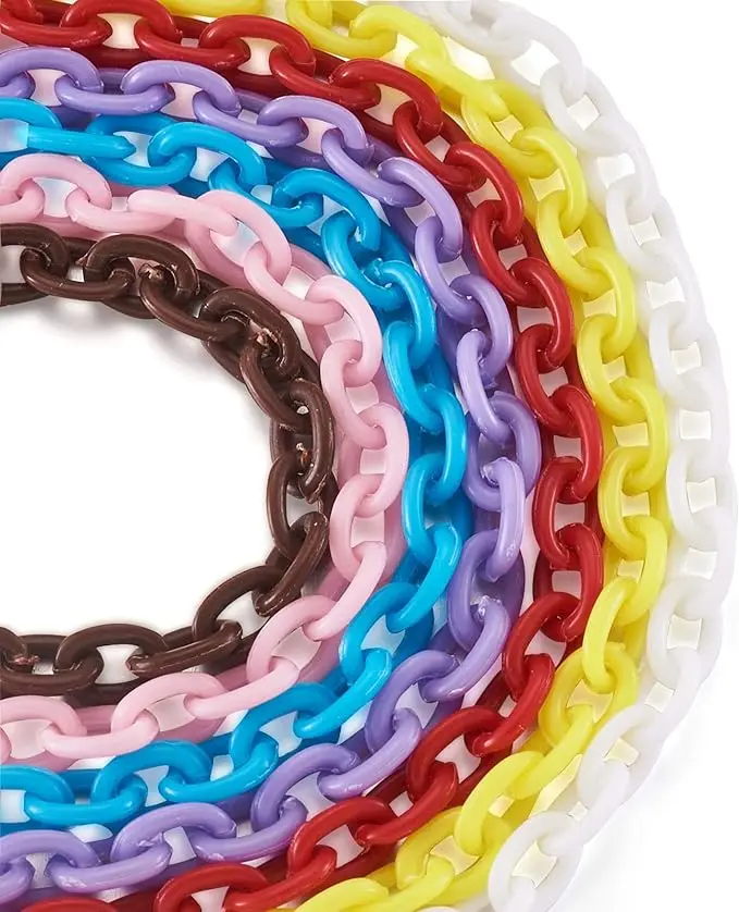 82 Feet Black Safety Barrier Chain Link Lightweight Plastic Chain