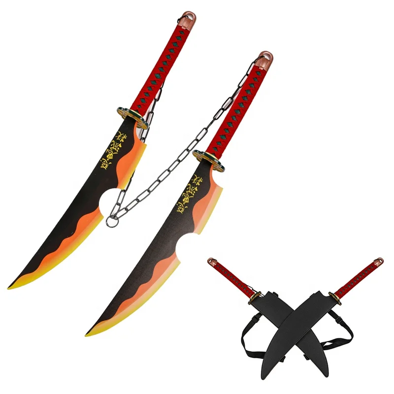 Demon Slayer Nichirin BladeTengen Uzui Twin Swords Set with Chain