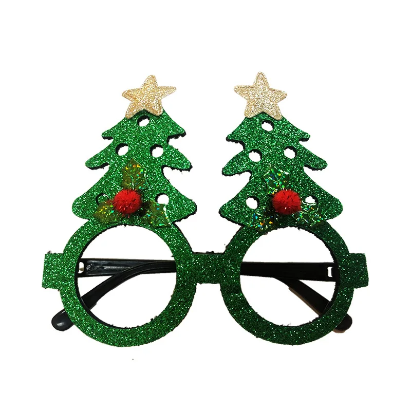 Christmas glass ornaments party decoration gifts Santa Claus and tree glasses 2022 Merry Christmas family toys deer horn