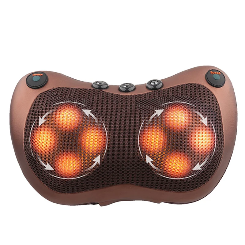 Neck Massager Pillow Car Home Office Cervical Shiatsu Massage Neck Back Waist Body Electric Massage Cushion Masage Gift