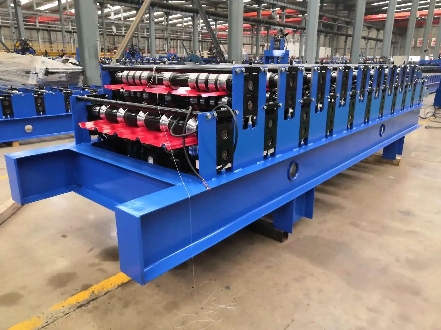 Layer Roll Forming Machine Three Layer Roll Panel Aluminium Zinc Complete Sheet Metal Tile Making Roof Forming Machine