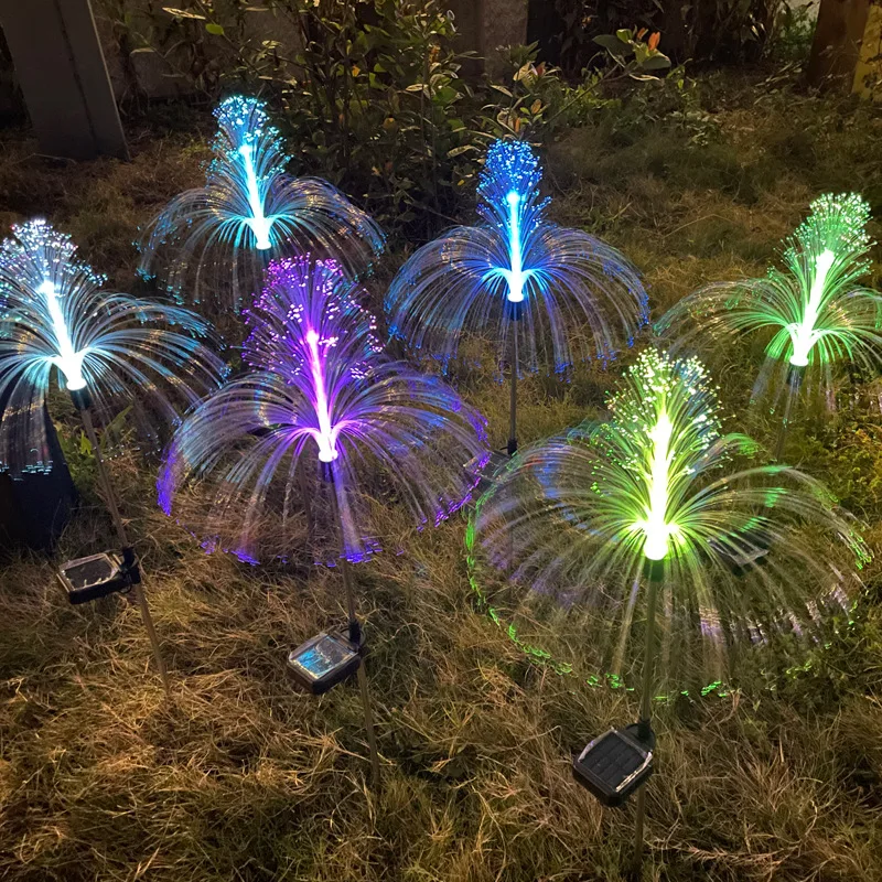 2023 popular solar landscape decoration 7 color changing   waterproof Jellyfish lights  lawn garden