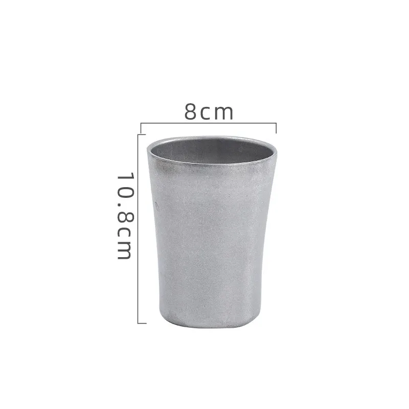 Custom logo 280ml portable double wall espresso cup metal travel stainless steel insulated drinking cup