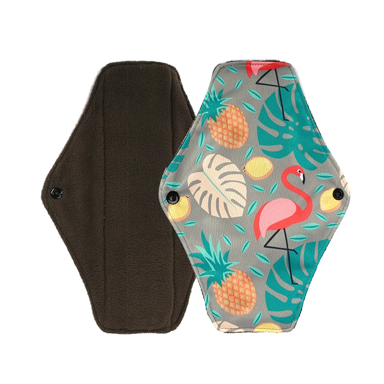 18*25cm  Waterproof Printed PUL Reusable & Washable Sanitary Napkins Manufacture  Menstrual Cloth Pads