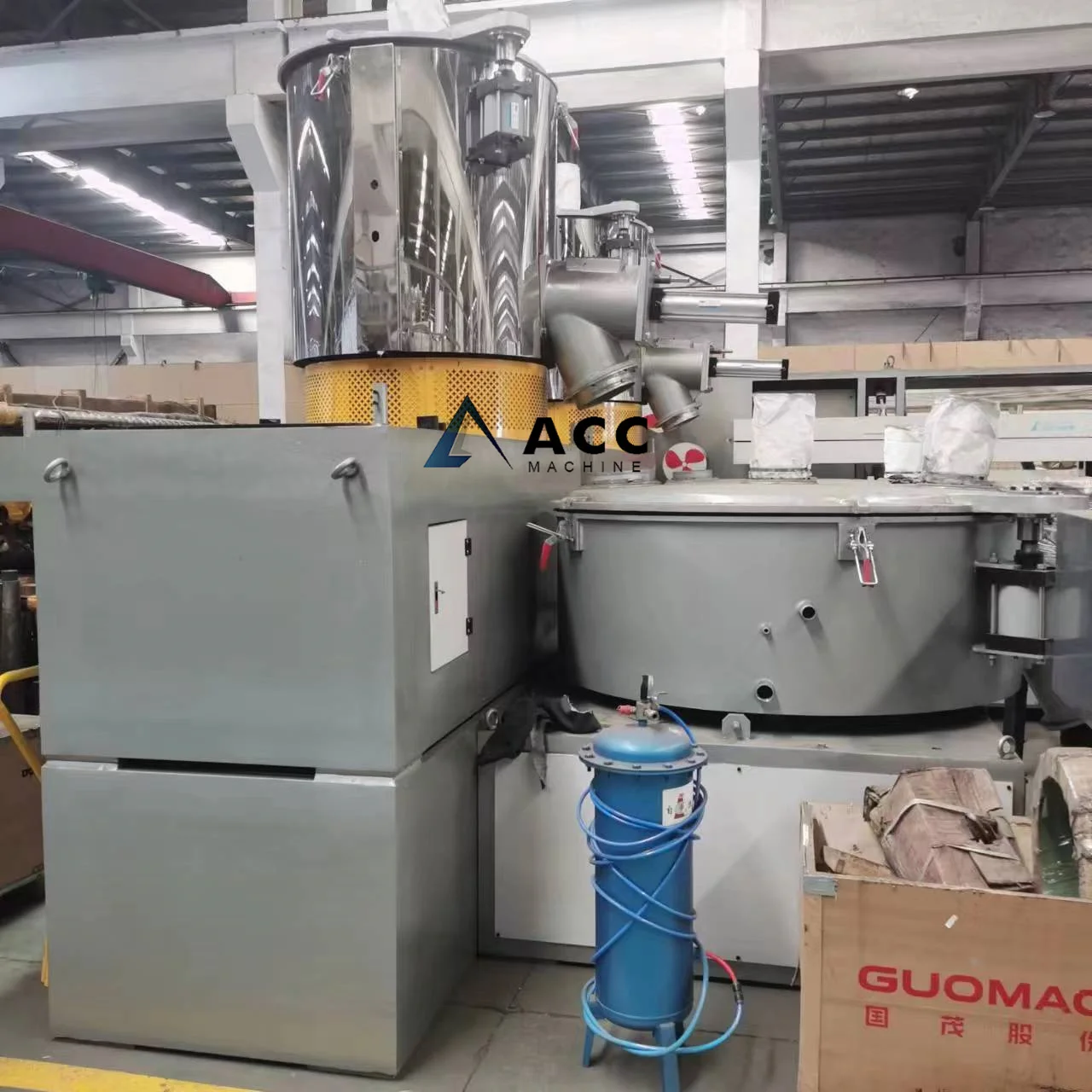 Price of SRL-Z1000/3000L PVC UPVC WPC compound powder mixing with CACO3 DOP plastic hot and cold mixer unit