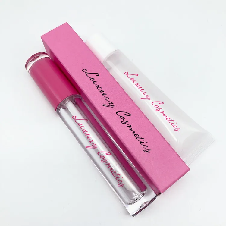 Wand tube packaging box custom logo lip gloss tube