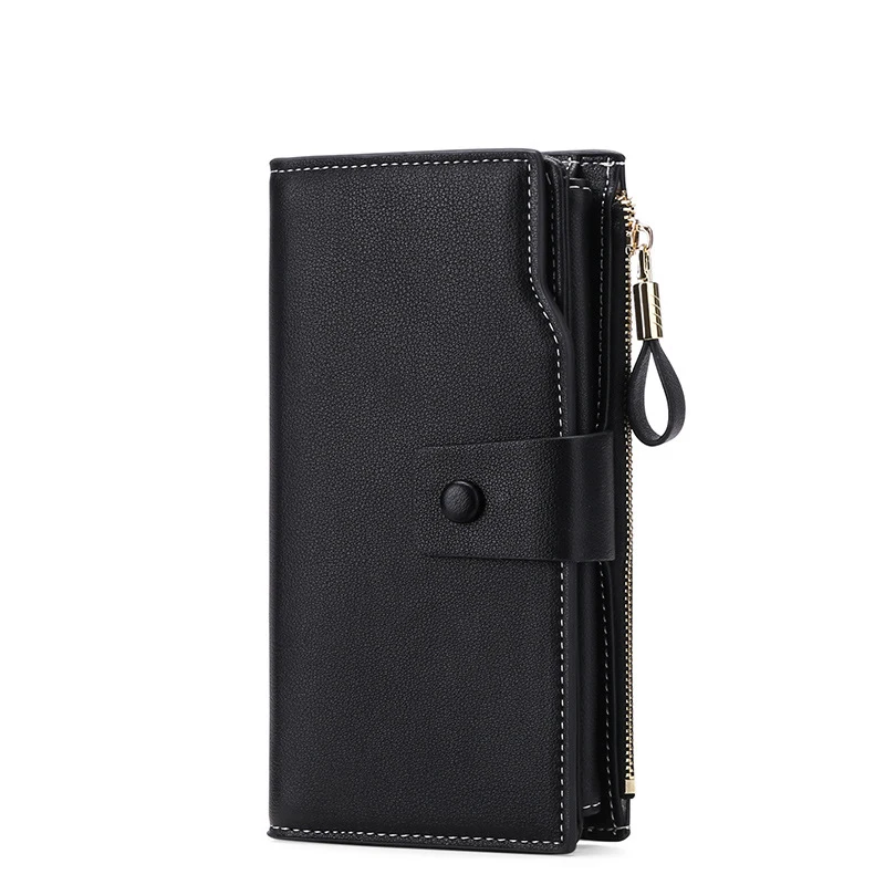 New Large Capacity Multifunctional PU Clutch Bag Purse RFID Card Holder PU Leather Mini Wallet Money Bag For Daily Life