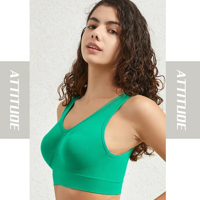 Top Sale Women Plus Size S-5XL Seamless Wireless Pure Comfort Padded Sleep Pullover Bralette Yoga Fitness Everyday T-Shirt Bra