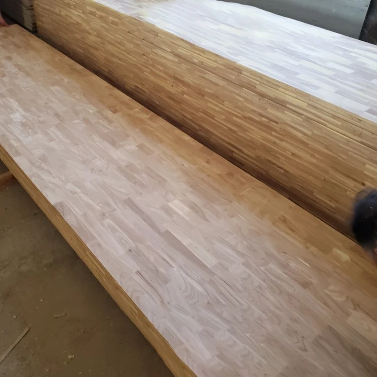 AA Grade 3Mm-50Mm Thickness Elm Edge Glue Wood Finger Joint Board FSC E0 E1 Furniture Wood Block Finger Joint Board