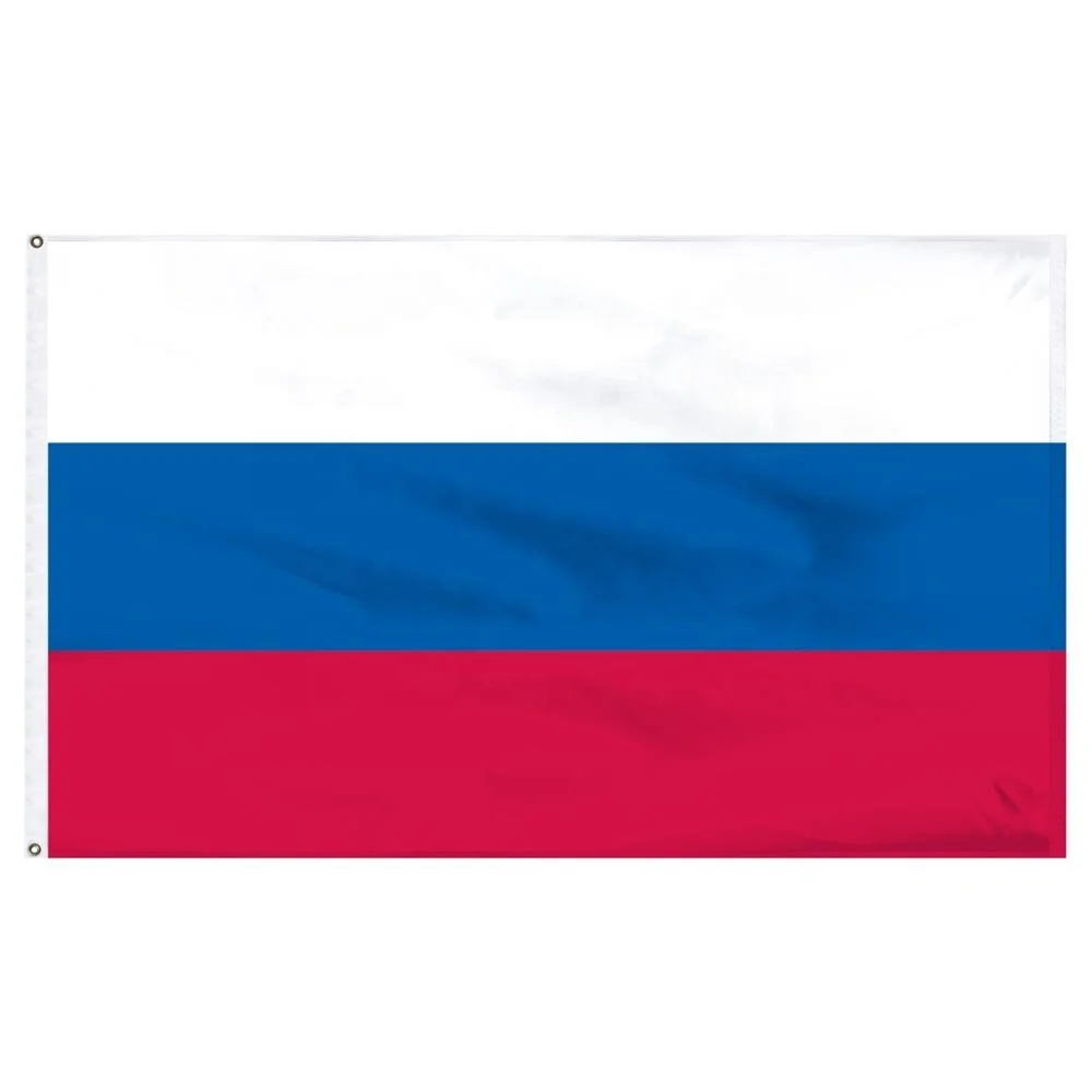 Готовый к отправке 100% полиэстер 3x5 футов в наличии белый синий красный флаг России