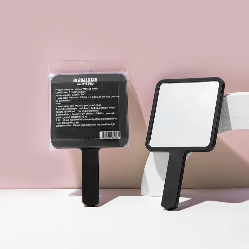 Wholesale high quality handle mirror portable Beauty dressing mirror Four color Black luxury