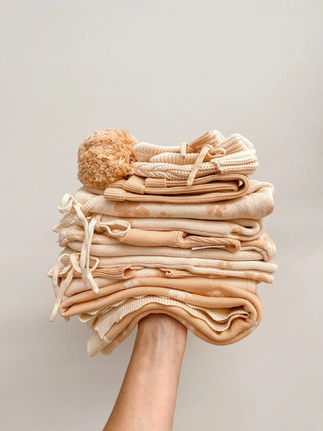 Fashionable 2024 New Designer Chunky Flower Plain Spring Striped 100% Organic Cotton Babi Winter Knit Baby Pants