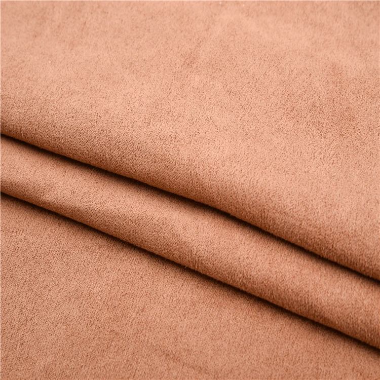 100% Polyester suede fabric for clothes weft woven wholesale own factory