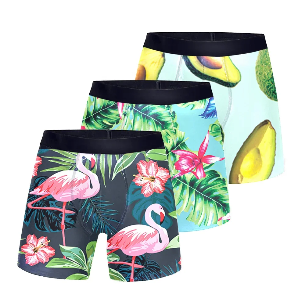 Wholesale oem compression sublimation printing custom logo polyester spandex short underwear men boxer briefs (1600141018413)
