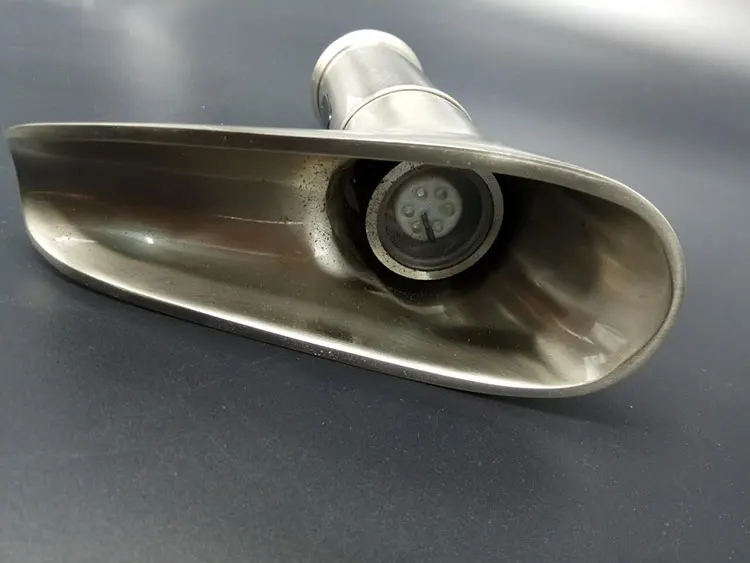 
Luxury Glass Waterfall Basin Faucet Automatic sensor faucet with beautiful LED light brass material with AC DC 