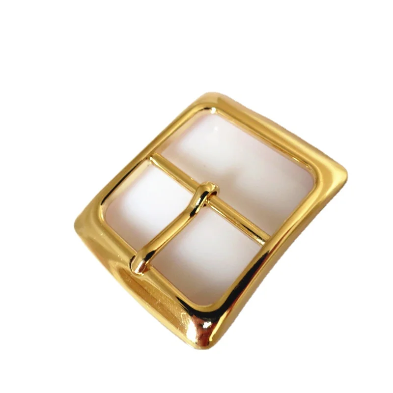 
Light Gold Plated Zinc Alloy Pin Buckle Garment Decoration Belt Buckle Wholesale Metal Fittings Strap Pin Buckle 