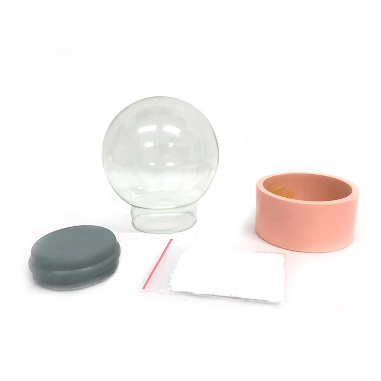 Custom Wholesale DIY Empty Glass Snow Globe With Resin Base