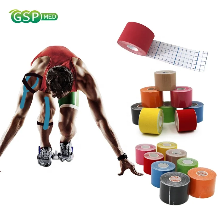 Лидер продаж на рынке США, Подарочная коробка 5 см * 5 м, хлопковая Спортивная кинезиологическая K-лента, Спортивная клейкая лента для мышц