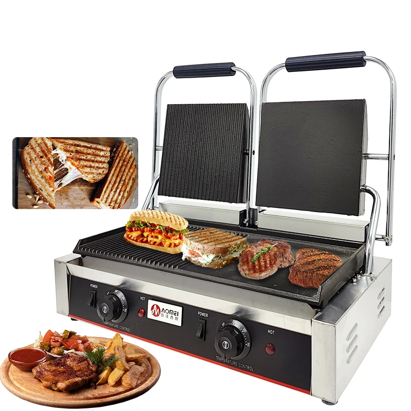 Factory Price Electric Grill Stainless Steel Toaster Contact Grill Panini Press Grill Commercial