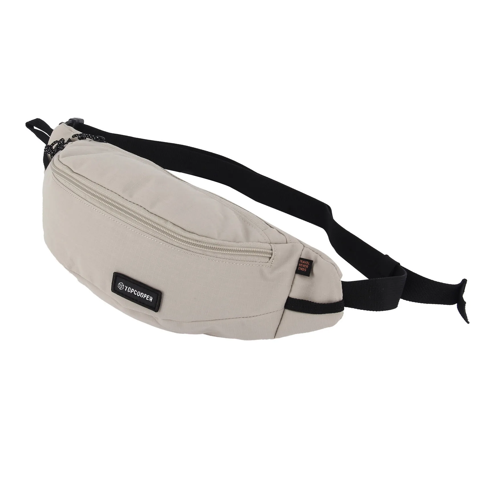 Outdoor Waterproof Nylon Sports Waist Bag Adjustable Running Belt with Large Zipper Pocket and Headphone Hole