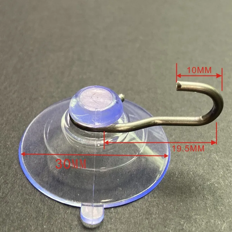 Лидер продаж, прозрачная присоска из ПВХ-пластика с крючком и грибовидной головкой для поверхности стеклянного мрамора, гладкого металла
