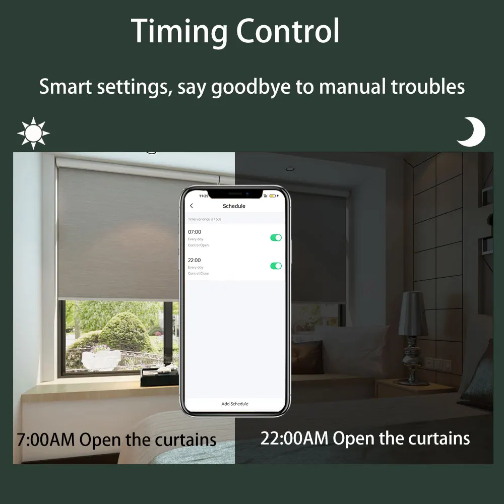 Tuya WiFi Smart Curtains Roller Shade Blinds Motor for 38mm Tube Smart Life App Alexa Google Home Voice Remote Control