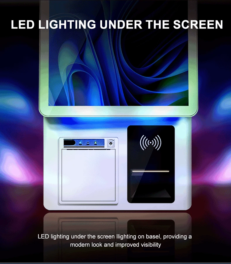 Crtly qr code scanner payment terminal self check in kiosk credit card payment machine information kiosk touch screen