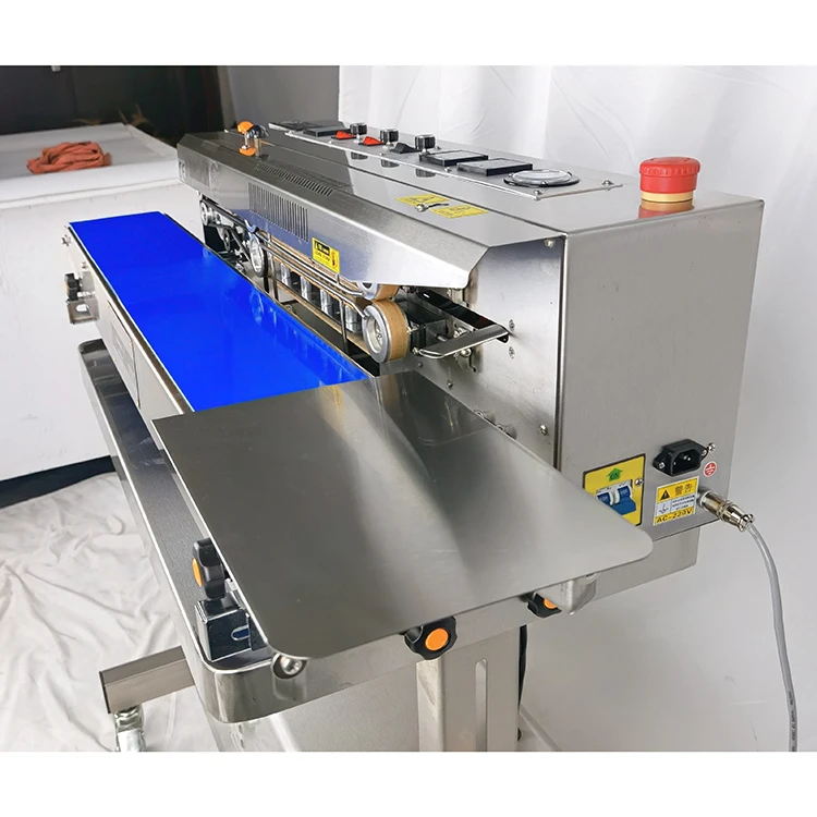 New Electric End-less Band Sealer Horizontal Plastic Bag Sealing Machine with nitrogen filling and vacuum