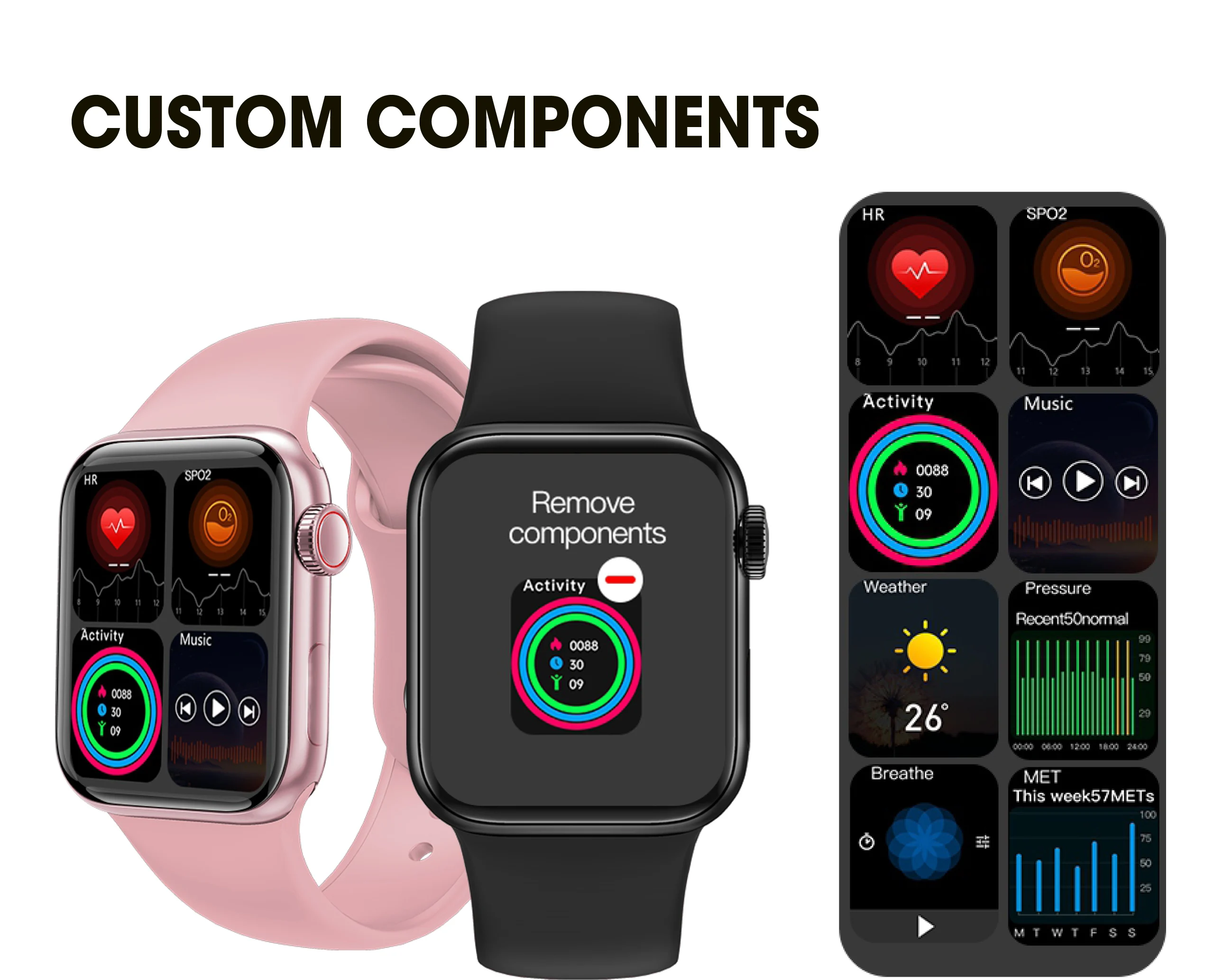 
MOMIX 1.75 Inch Full Touch 60Hz Refresh Rate HD Screen 3D Active UI BT5.0 Dialing Smartwatch With Dual Button Control Design 