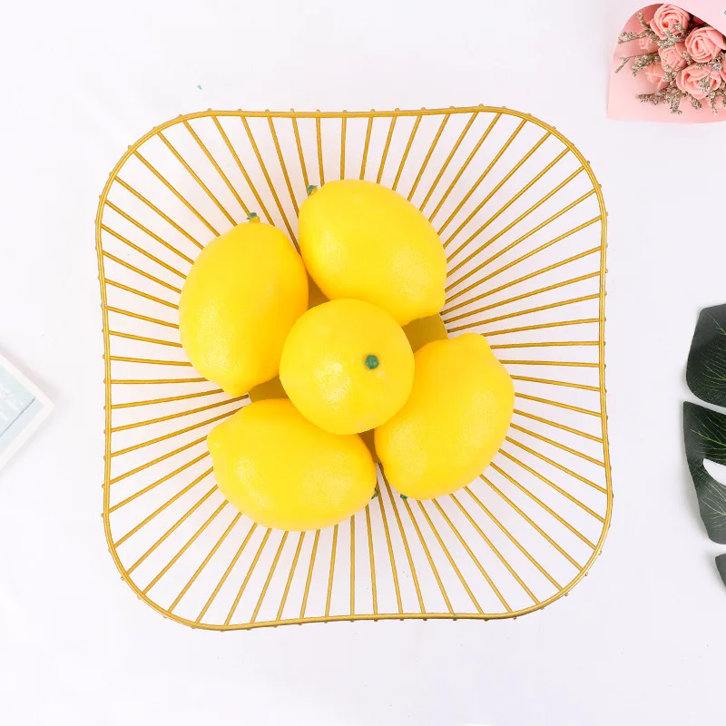 Gold Small Fruit Stand Vegetables Serving Bowls Basket Holder for Kitchen  Countertop Metal Iron Wire