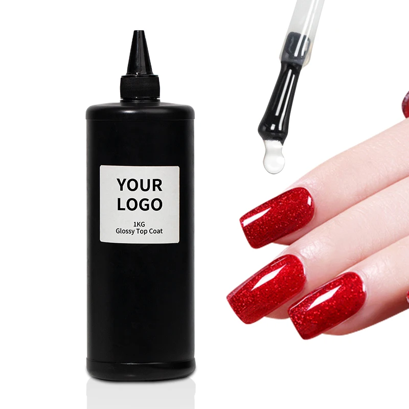 Top & Base Coat Nail Supply Set Matte Finish UV Gel Polish Manufactured by Top&Base Coat 1kg Weight