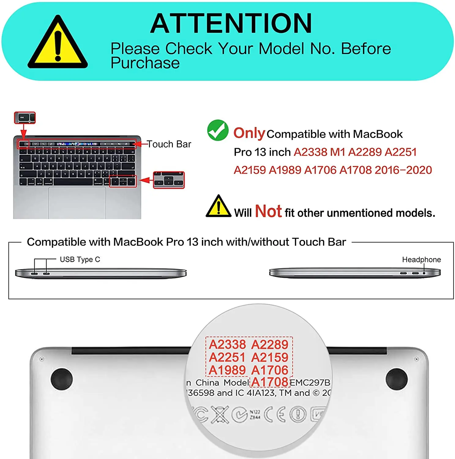 Совместим с MacBook Pro Air all модели 13 дюймов 15 защитный пластиковый жесткий корпус