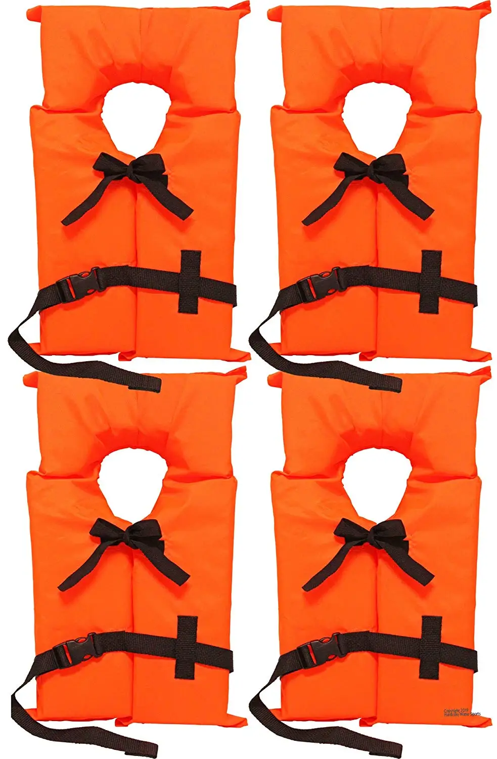 commercial rafting Type II Orange Life Jacket Vest Adult Universal or Youth Boating PFD