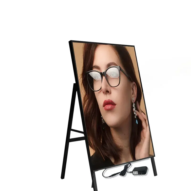 Wholesale Led Light Box A1/ A2/ A3/ A4 Super Slim Led Light Box Shop Mall Restaurant Use Advertising Tempered Glass Light Box